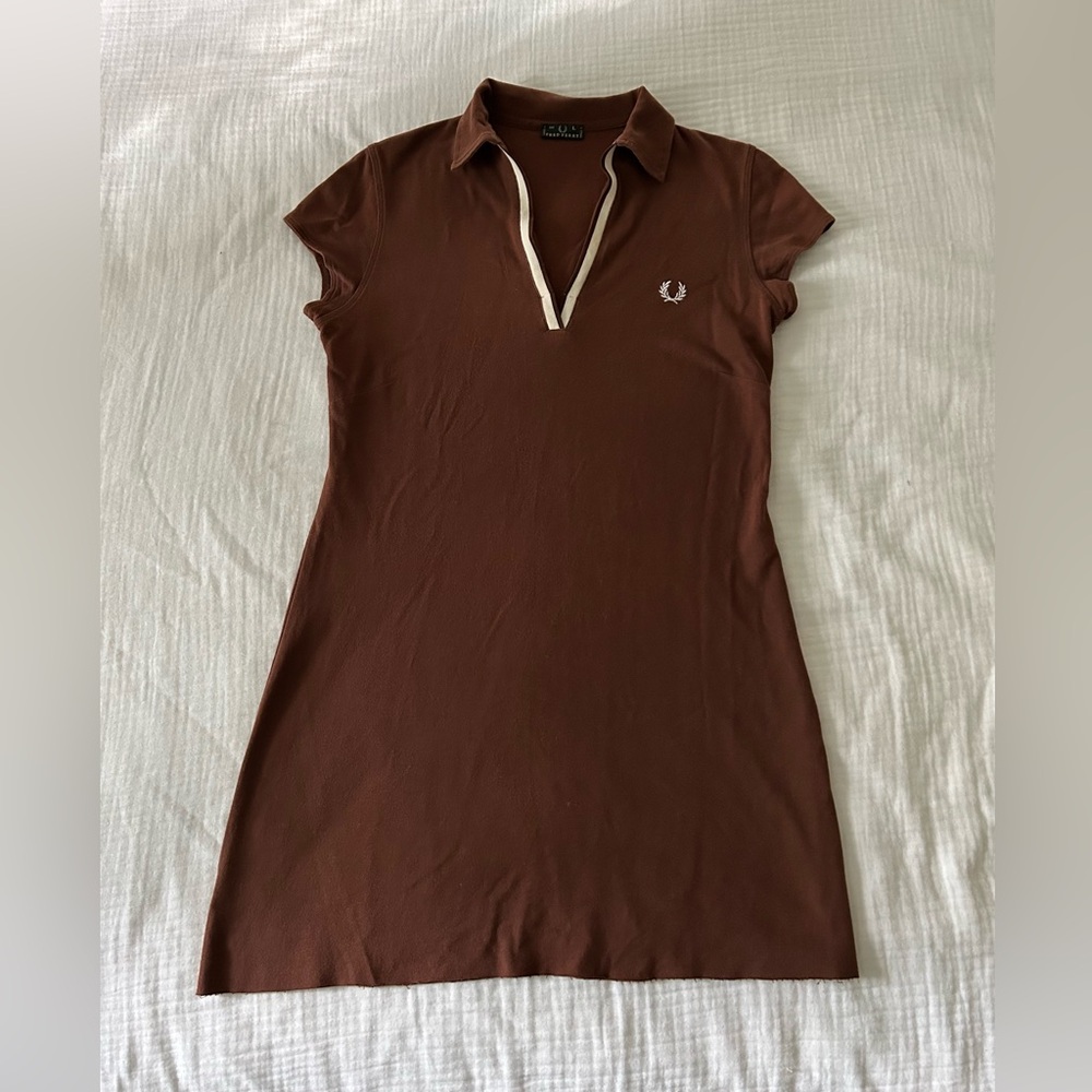 SOLD Fred Perry Brown Polo Dress Women’s L